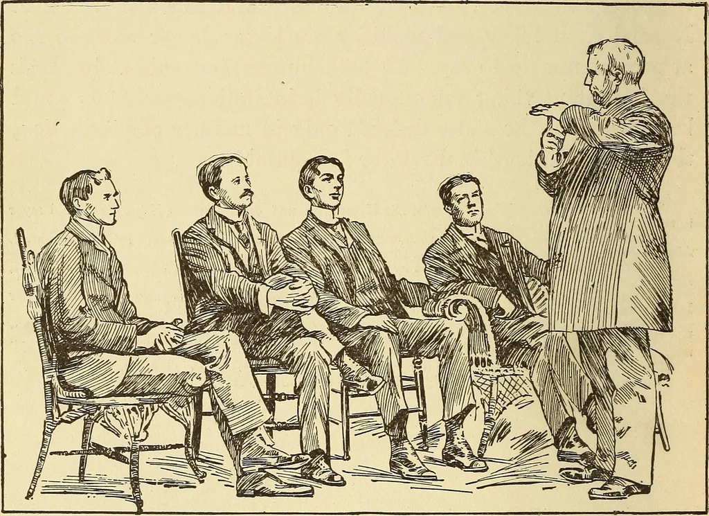 An illustration from Hypnotism and hypnotic suggestion; a scientific treatise on the uses and possibilities of hypnotism, suggestion and allied phenomena, 1900, leaf 47