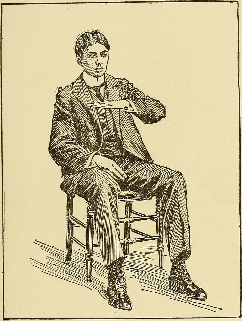 An illustration from Hypnotism and hypnotic suggestion; a scientific treatise on the uses and possibilities of hypnotism, suggestion and allied phenomena, 1900, leaf 50