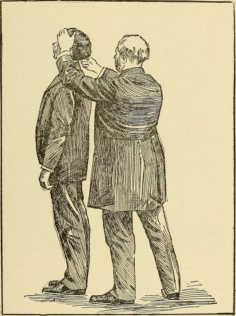 An illustration from Hypnotism and hypnotic suggestion; a scientific treatise on the uses and possibilities of hypnotism, suggestion and allied phenomena, 1900, leaf 52