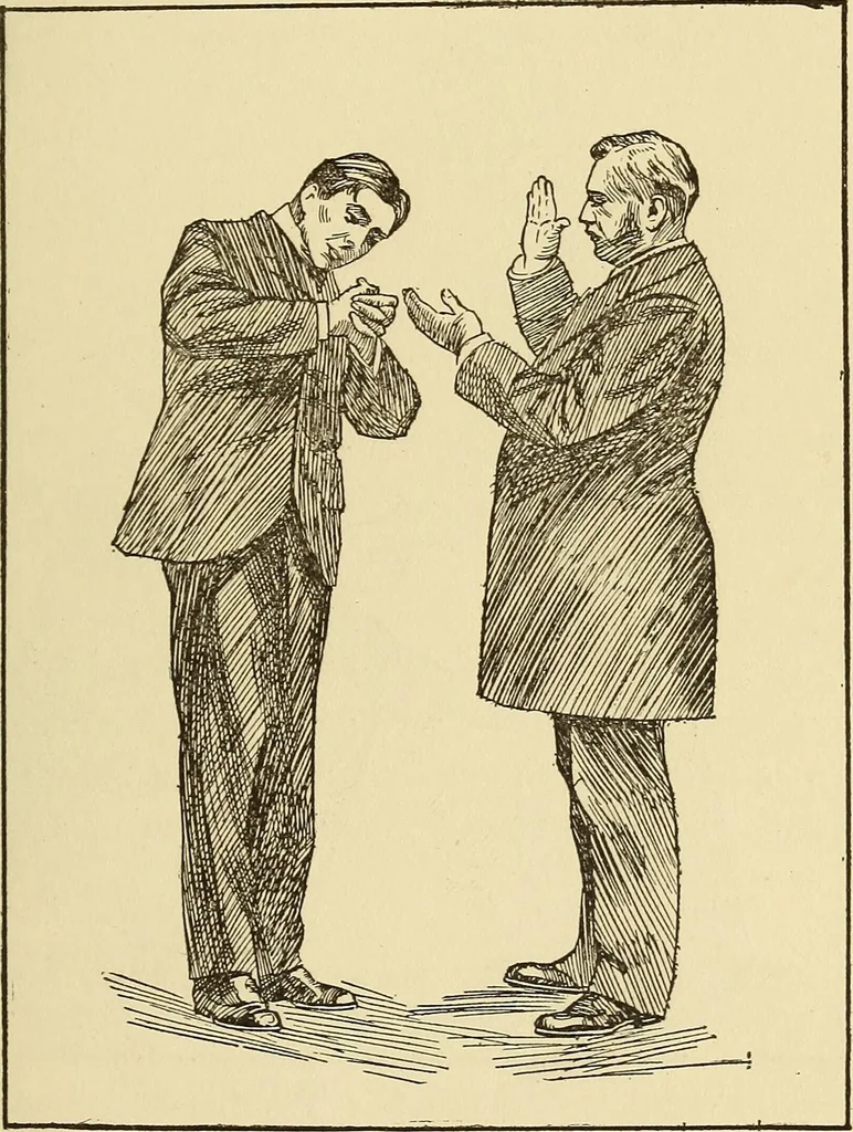 An illustration from Hypnotism and hypnotic suggestion; a scientific treatise on the uses and possibilities of hypnotism, suggestion and allied phenomena, 1900, leaf 58