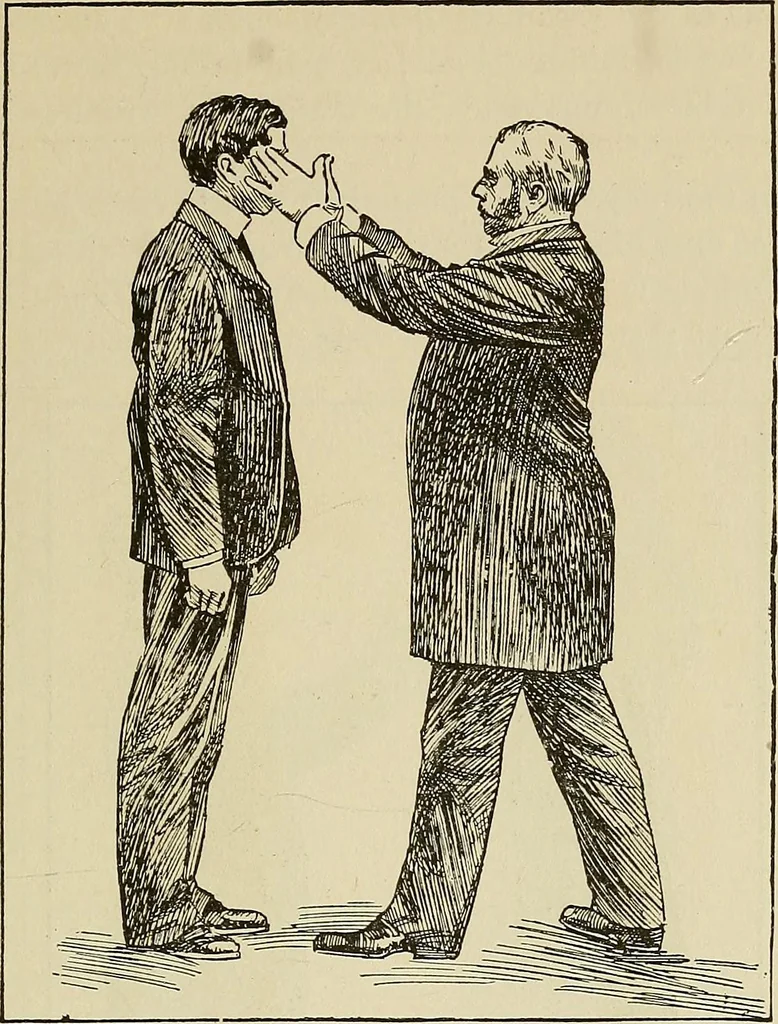 An illustration from Hypnotism and hypnotic suggestion. A scientific treatise on the uses and possibilities of hypnotism, suggestion and allied phenomena, 1900, leaf 60