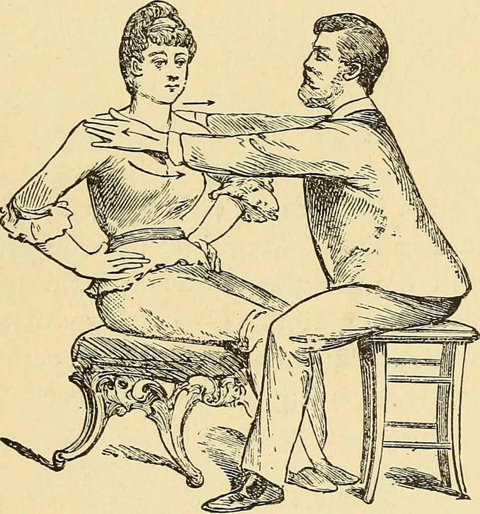 An illustration from Hypnotism, its facts, theories, and related phenomena;, 1893, leaf 136