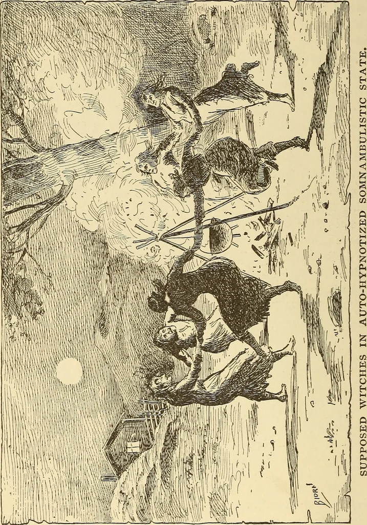 An illustration from Hypnotism, its facts, theories, and related phenomena;, 1893, leaf 205