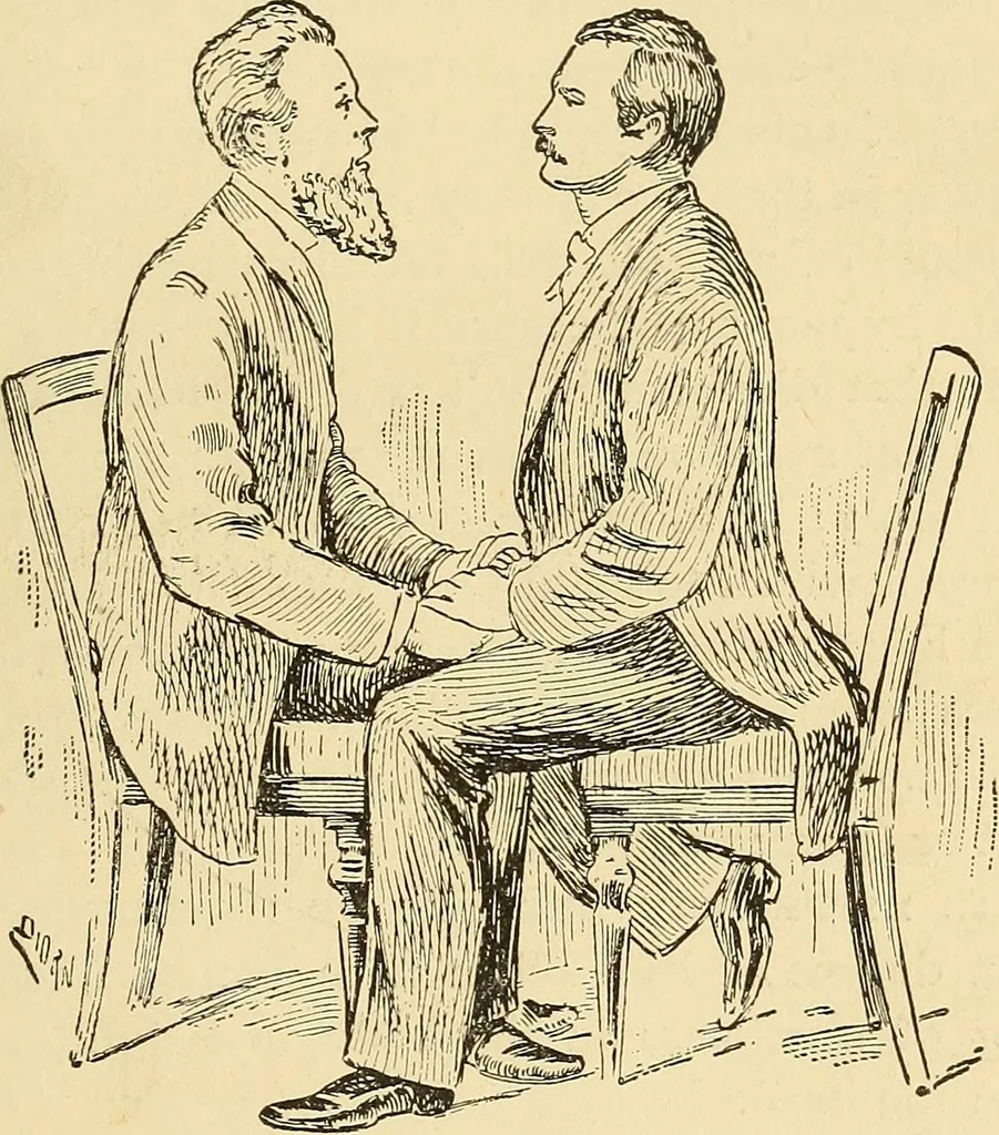 An illustration from Hypnotism, its facts, theories, and related phenomena;, 1893, leaf 22