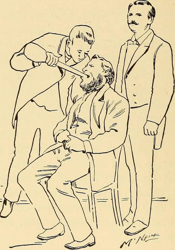 An illustration from Hypnotism, its facts, theories, and related phenomena;, 1893, leaf 55