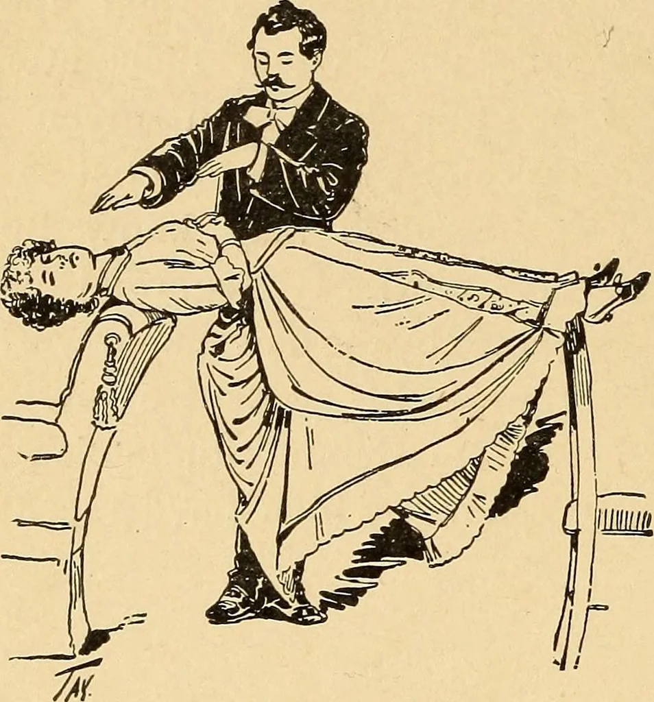 An illustration from Hypnotism, its facts, theories and related phenomena, with explanatory anecdotes, 1900, leaf 289