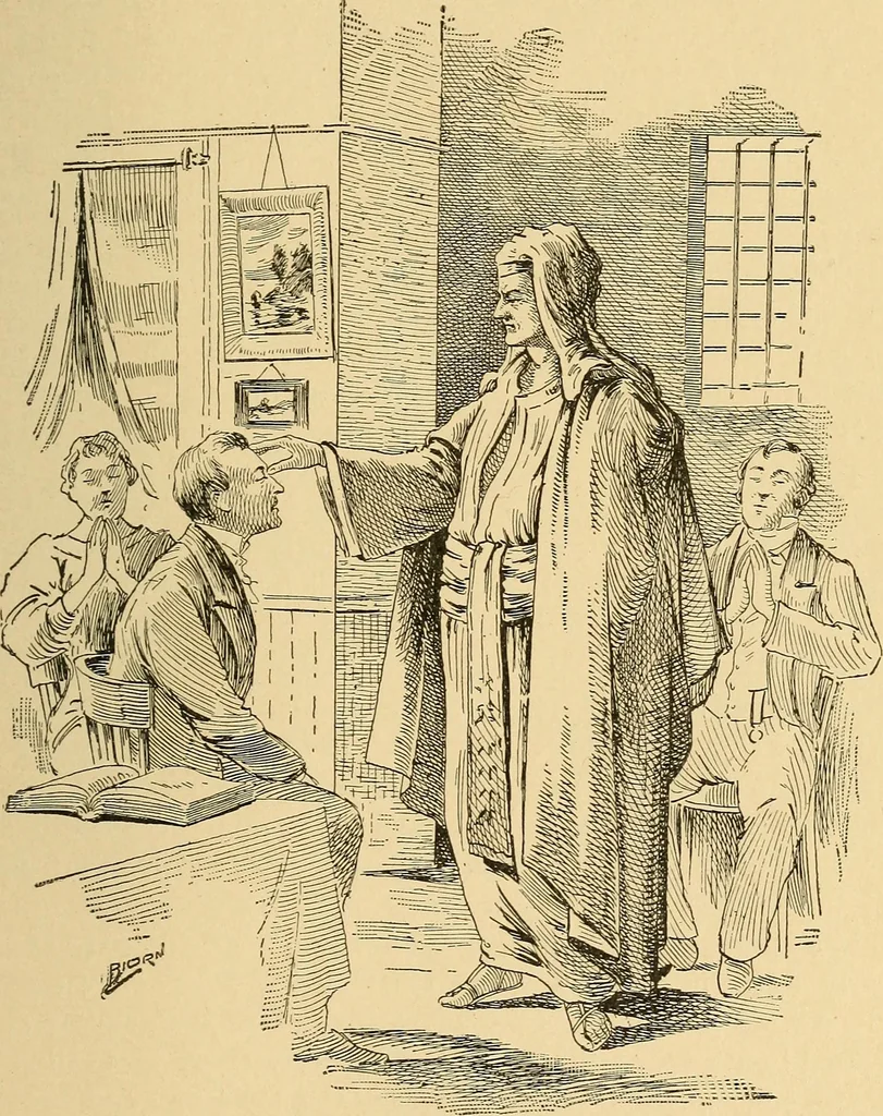 An illustration from Hypnotism, its facts, theories and related phenomena, with explanatory anecdotes, 1900, leaf 54