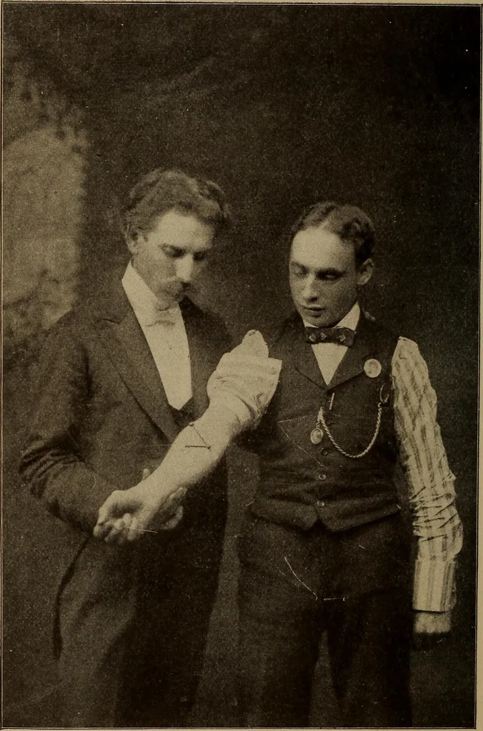 An illustration from Hypnotism, and magnetism, mesmerism, suggestive therapeutics and magnetic healing .., 1910, leaf 147