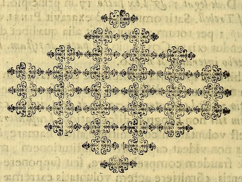 An illustration from Hypomnema apologeticum pro regali Academia Limensi in Lipsianam periodum. : Ad Limensem regium senatum: regios iudices: conscriptos senatores. Accedunt dissertatiunculae gymnasticæ palæstricæ, canonico-legales, aut promiscuæ: partim extemporaneæ, expolitæ, & vtiles; ceu res ipsa ostendet. Authore D.D. Didaco de Leon Pinelo .., 1648, leaf 290