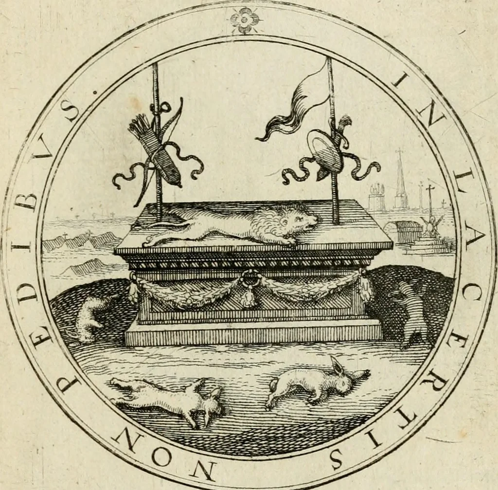 An illustration from Iacobi â Bruck Angermundt cogn. Sil. Emblemata moralia & bellica : nunc recens in lucem edita, 1615, leaf 108