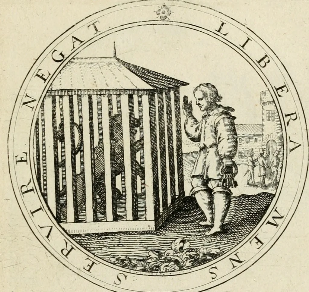 An illustration from Iacobi â Bruck Angermundt cogn. Sil. Emblemata moralia & bellica : nunc recens in lucem edita, 1615, leaf 114
