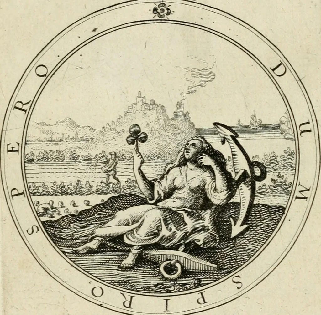 An illustration from Iacobi â Bruck Angermundt cogn. Sil. Emblemata moralia & bellica : nunc recens in lucem edita, 1615, leaf 20