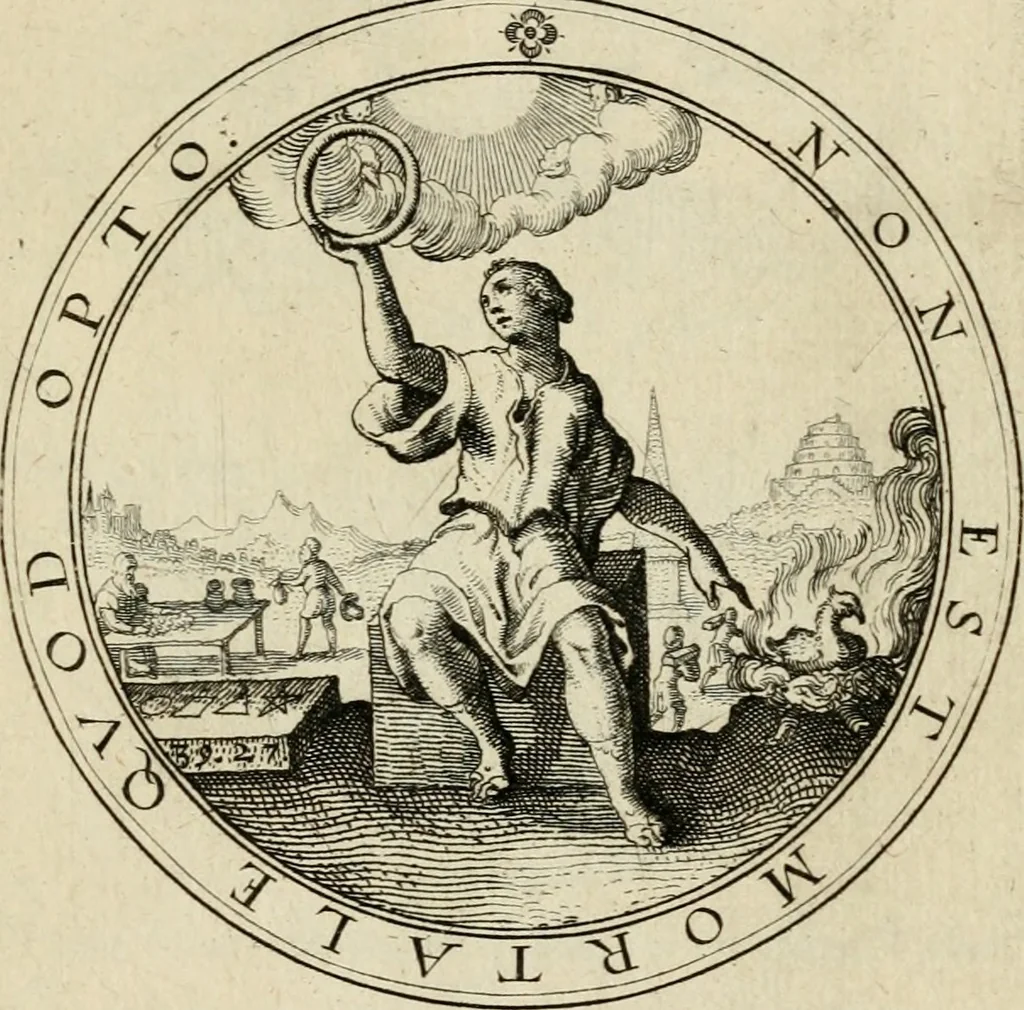 An illustration from Iacobi â Bruck Angermundt cogn. Sil. Emblemata moralia & bellica : nunc recens in lucem edita, 1615, leaf 22