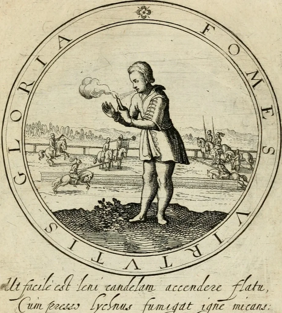 An illustration from Iacobi â Bruck Angermundt cogn. Sil. Emblemata moralia & bellica : nunc recens in lucem edita, 1615, leaf 30