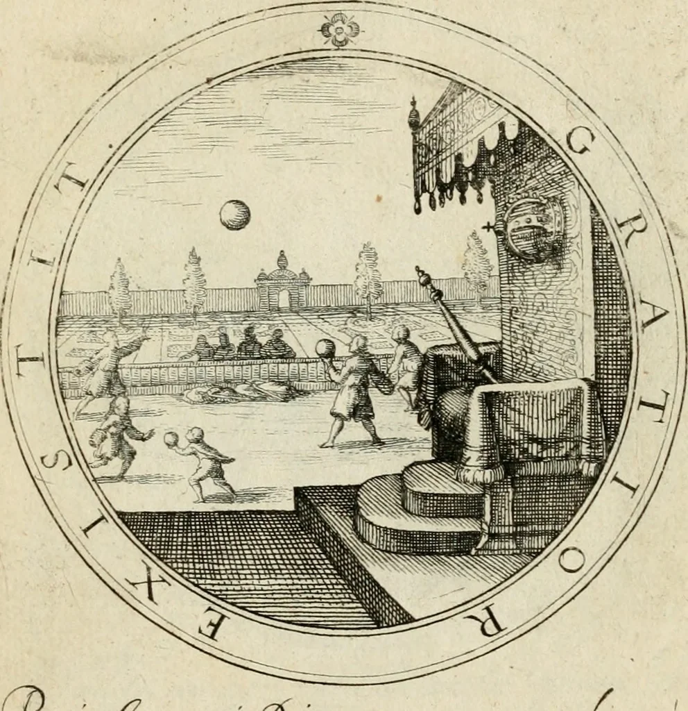 An illustration from Iacobi â Bruck Angermundt cogn. Sil. Emblemata moralia & bellica : nunc recens in lucem edita, 1615, leaf 36