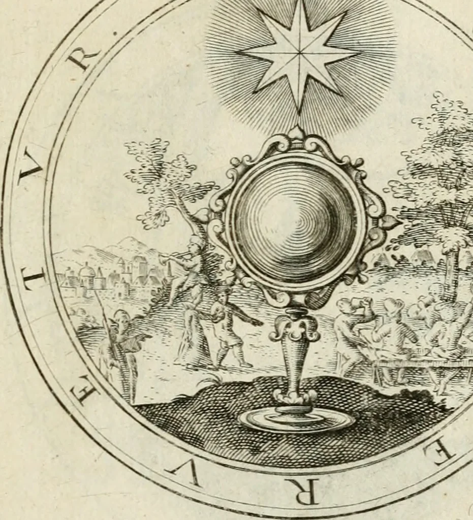 An illustration from Iacobi â Bruck Angermundt cogn. Sil. Emblemata moralia & bellica : nunc recens in lucem edita, 1615, leaf 42
