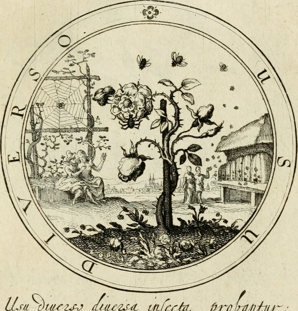 An illustration from Iacobi â Bruck Angermundt cogn. Sil. Emblemata moralia & bellica : nunc recens in lucem edita, 1615, leaf 46