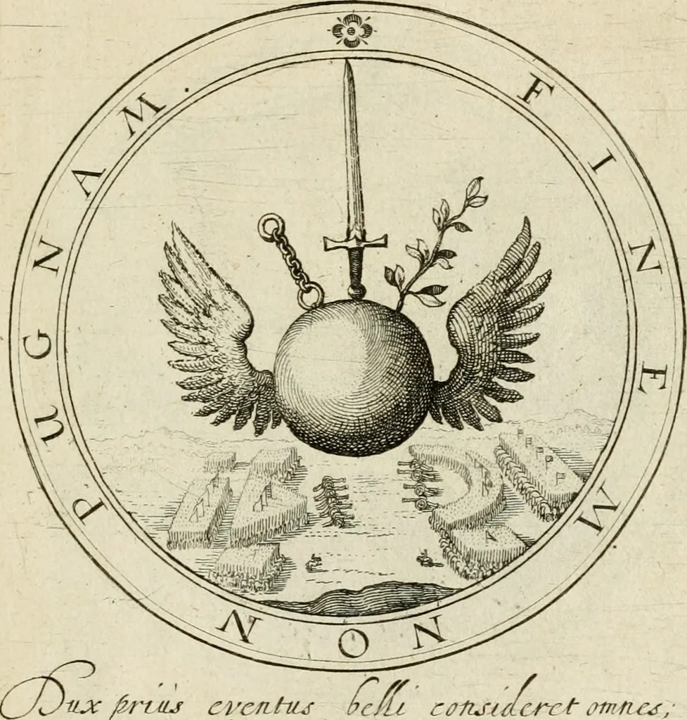 An illustration from Iacobi â Bruck Angermundt cogn. Sil. Emblemata moralia & bellica : nunc recens in lucem edita, 1615, leaf 80