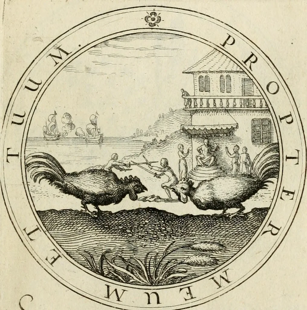 An illustration from Iacobi â Bruck Angermundt cogn. Sil. Emblemata moralia & bellica : nunc recens in lucem edita, 1615, leaf 82