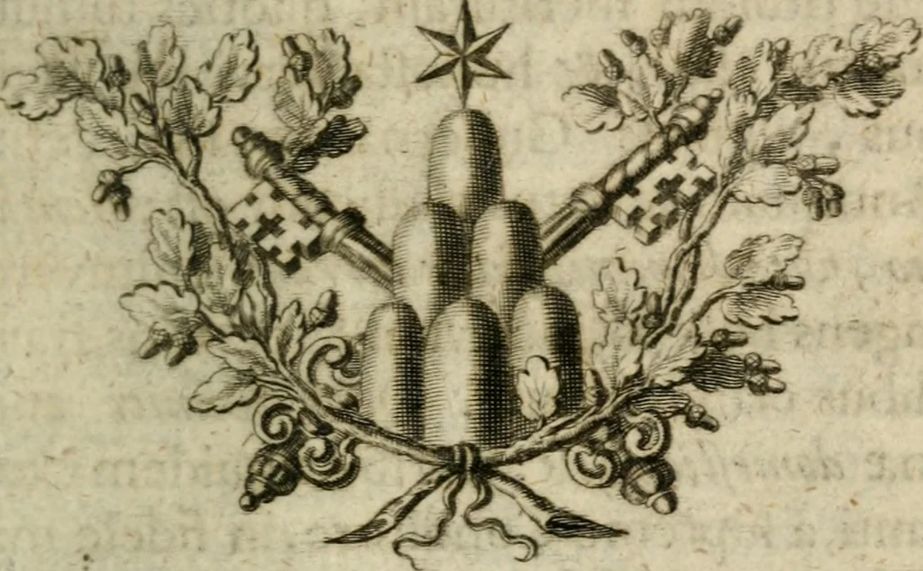 An illustration from Iacobi Balde è Societate Jesu Urania victrix, 1663, leaf 10