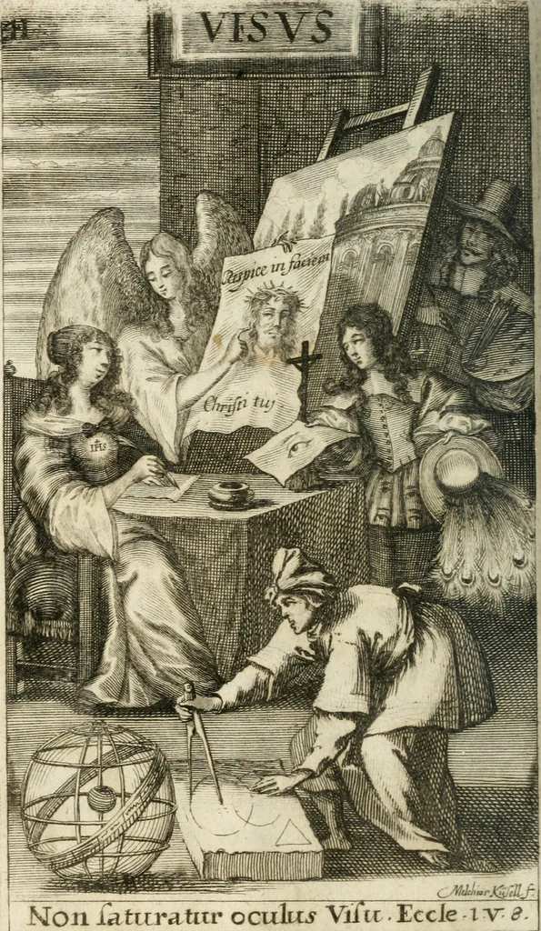 An illustration from Iacobi Balde è Societate Jesu Urania victrix, 1663, leaf 63