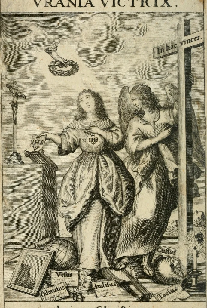 An illustration from Iacobi Balde è Societate Jesu Urania victrix, 1663, leaf 7