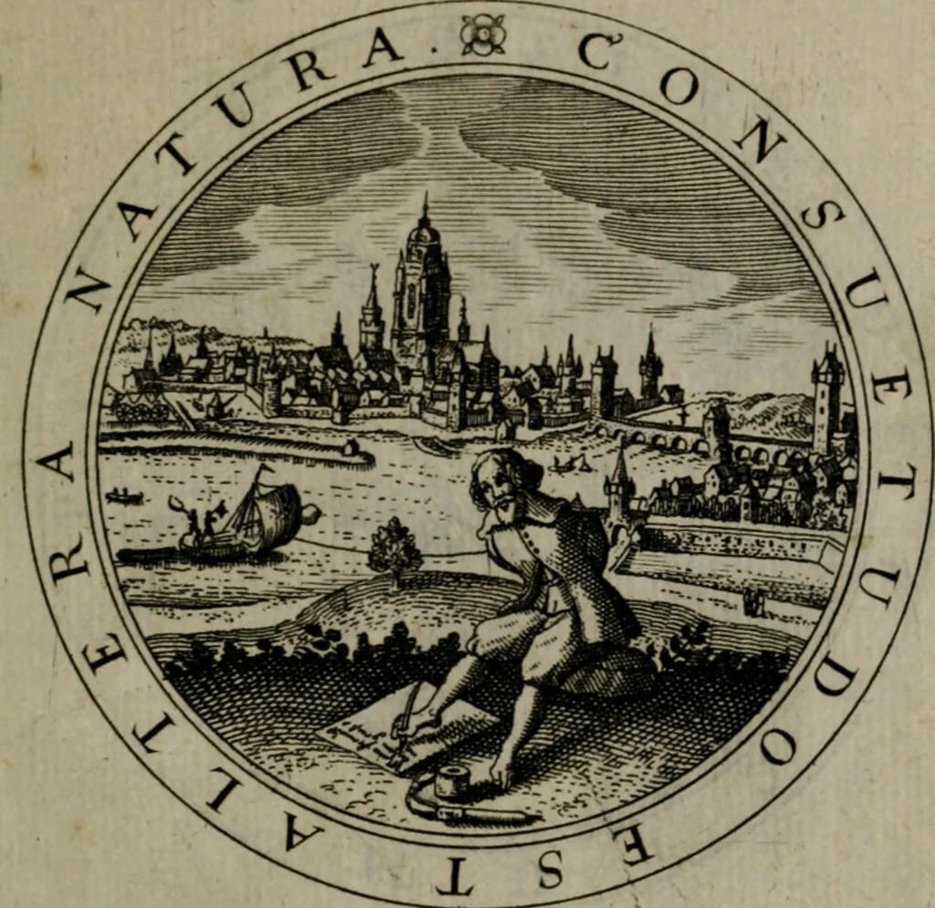 An illustration from Iacobi Bornitii I.C. Emblematum sacrorum et civilium miscellaneorum : sylloge prior [-posterior], 1659, leaf 102