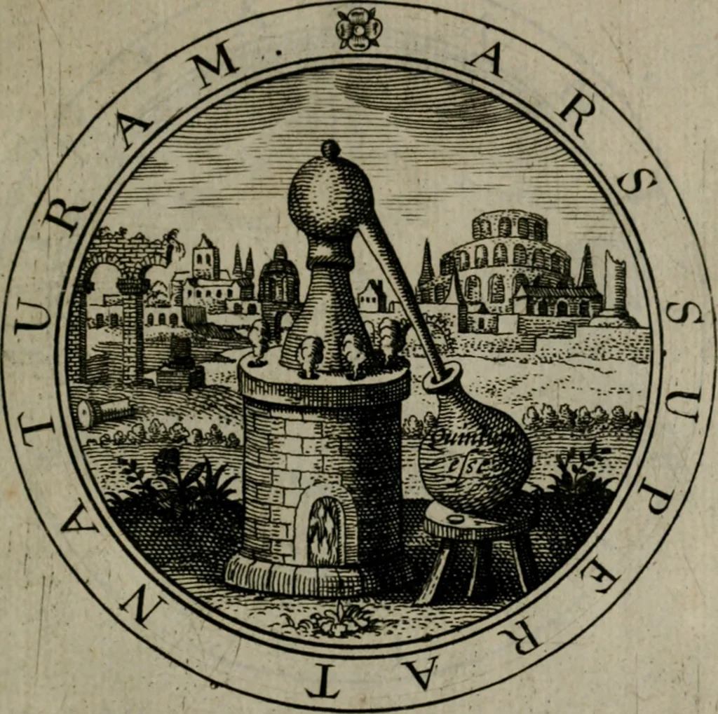 An illustration from Iacobi Bornitii I.C. Emblematum sacrorum et civilium miscellaneorum : sylloge prior [-posterior], 1659, leaf 106