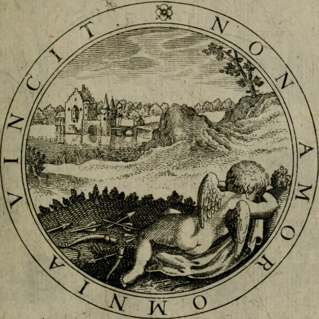 An illustration from Iacobi Bornitii I.C. Emblematum sacrorum et civilium miscellaneorum : sylloge prior [-posterior], 1659, leaf 112