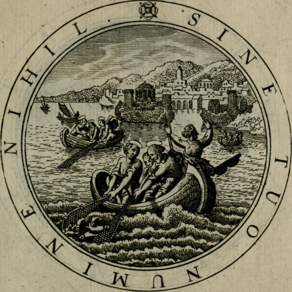 An illustration from Iacobi Bornitii I.C. Emblematum sacrorum et civilium miscellaneorum : sylloge prior [-posterior], 1659, leaf 118