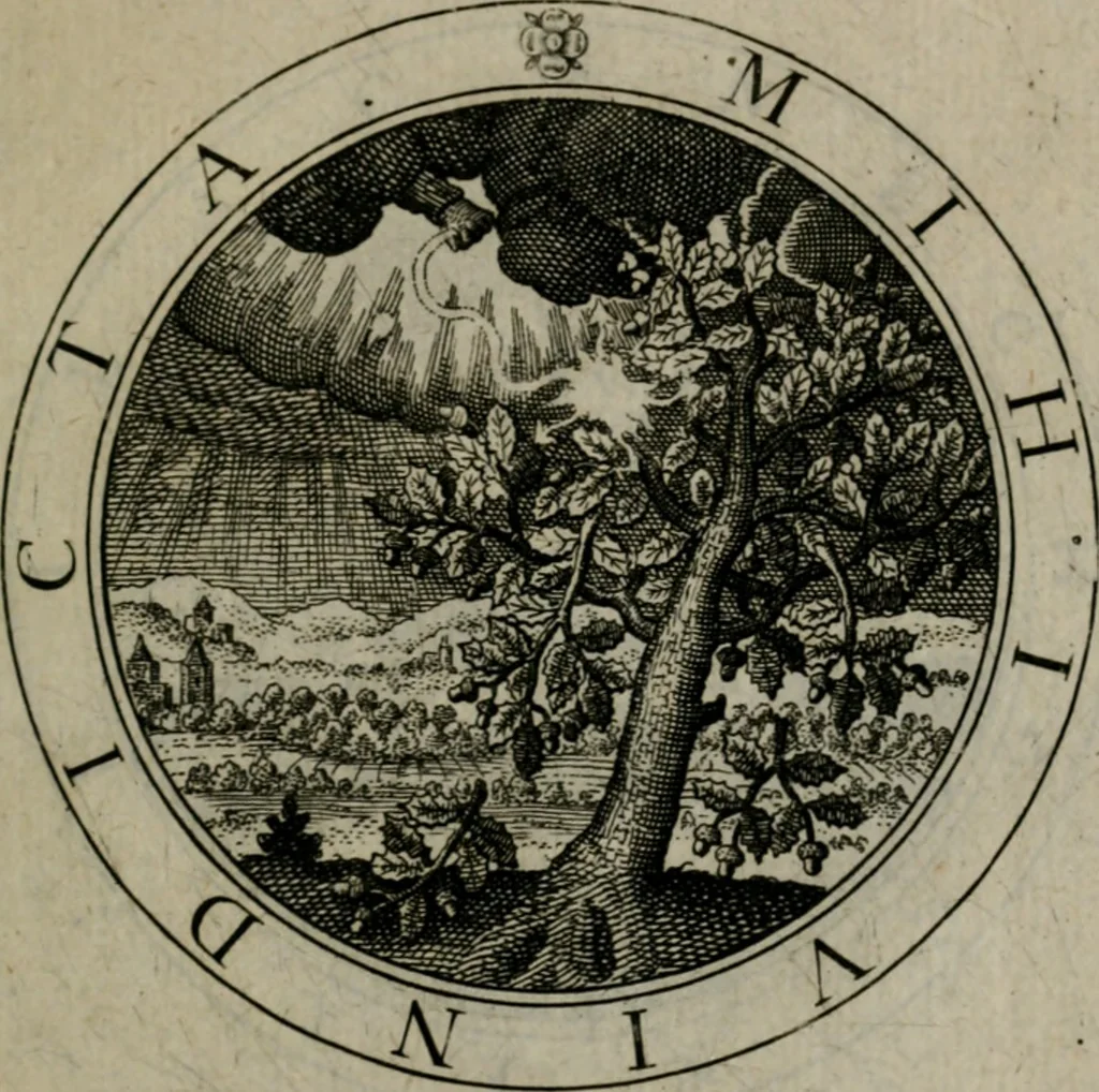 An illustration from Iacobi Bornitii I.C. Emblematum sacrorum et civilium miscellaneorum : sylloge prior [-posterior], 1659, leaf 120