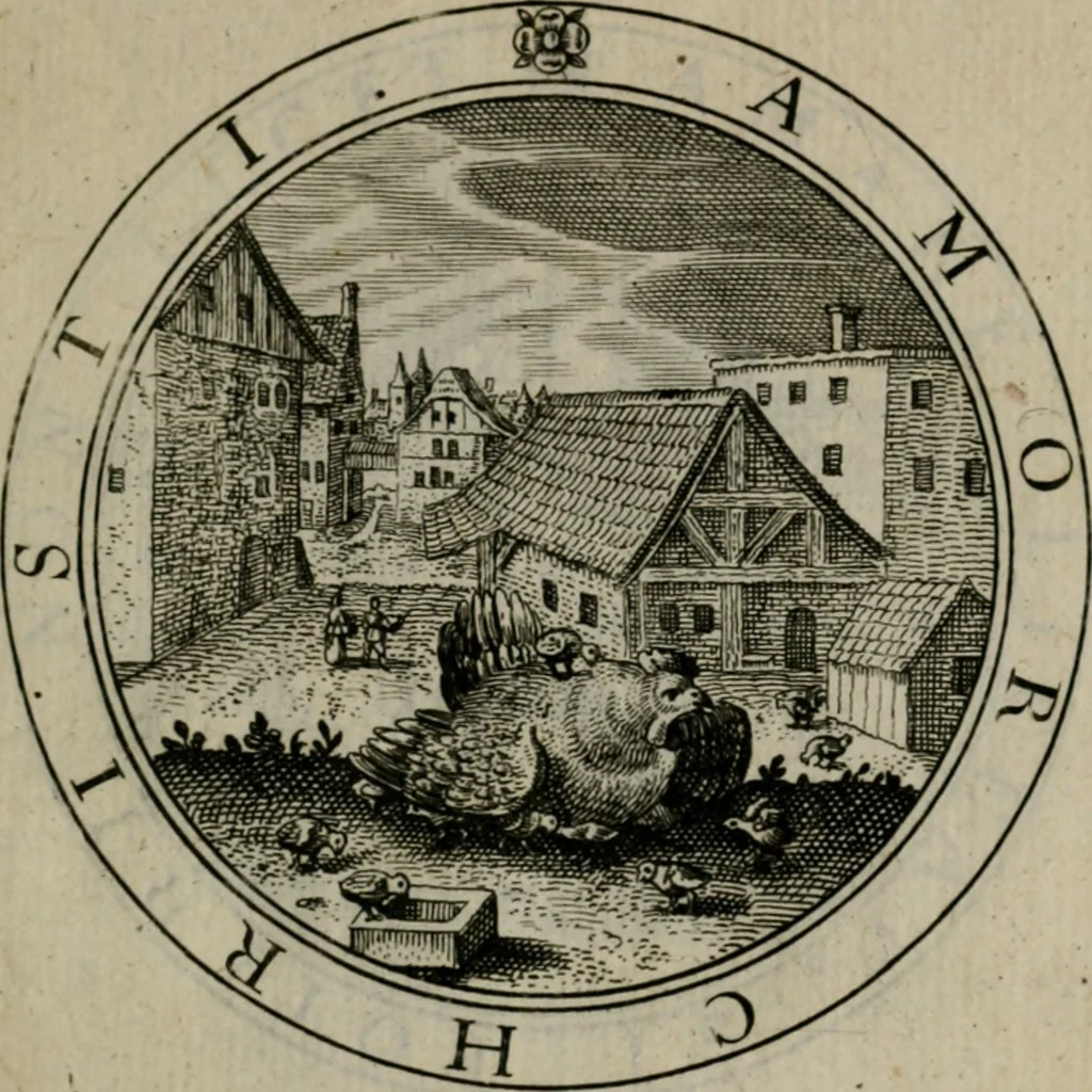 An illustration from Iacobi Bornitii I.C. Emblematum sacrorum et civilium miscellaneorum : sylloge prior [-posterior], 1659, leaf 142