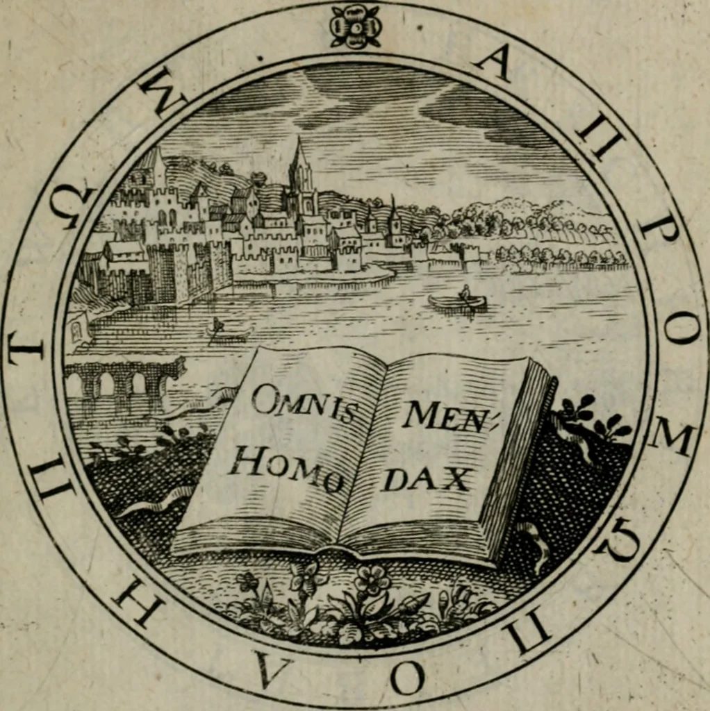 An illustration from Iacobi Bornitii I.C. Emblematum sacrorum et civilium miscellaneorum : sylloge prior [-posterior], 1659, leaf 168