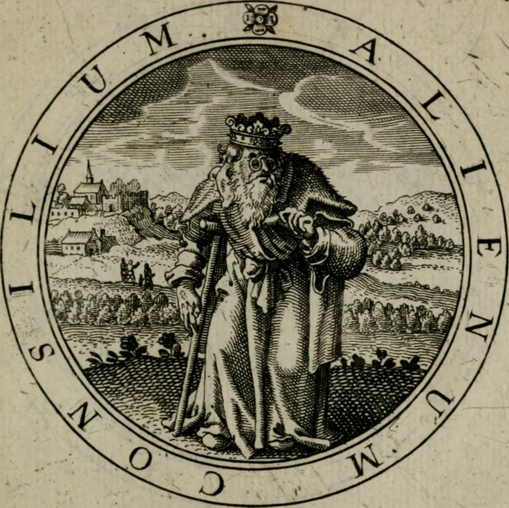 An illustration from Iacobi Bornitii I.C. Emblematum sacrorum et civilium miscellaneorum : sylloge prior [-posterior], 1659, leaf 174