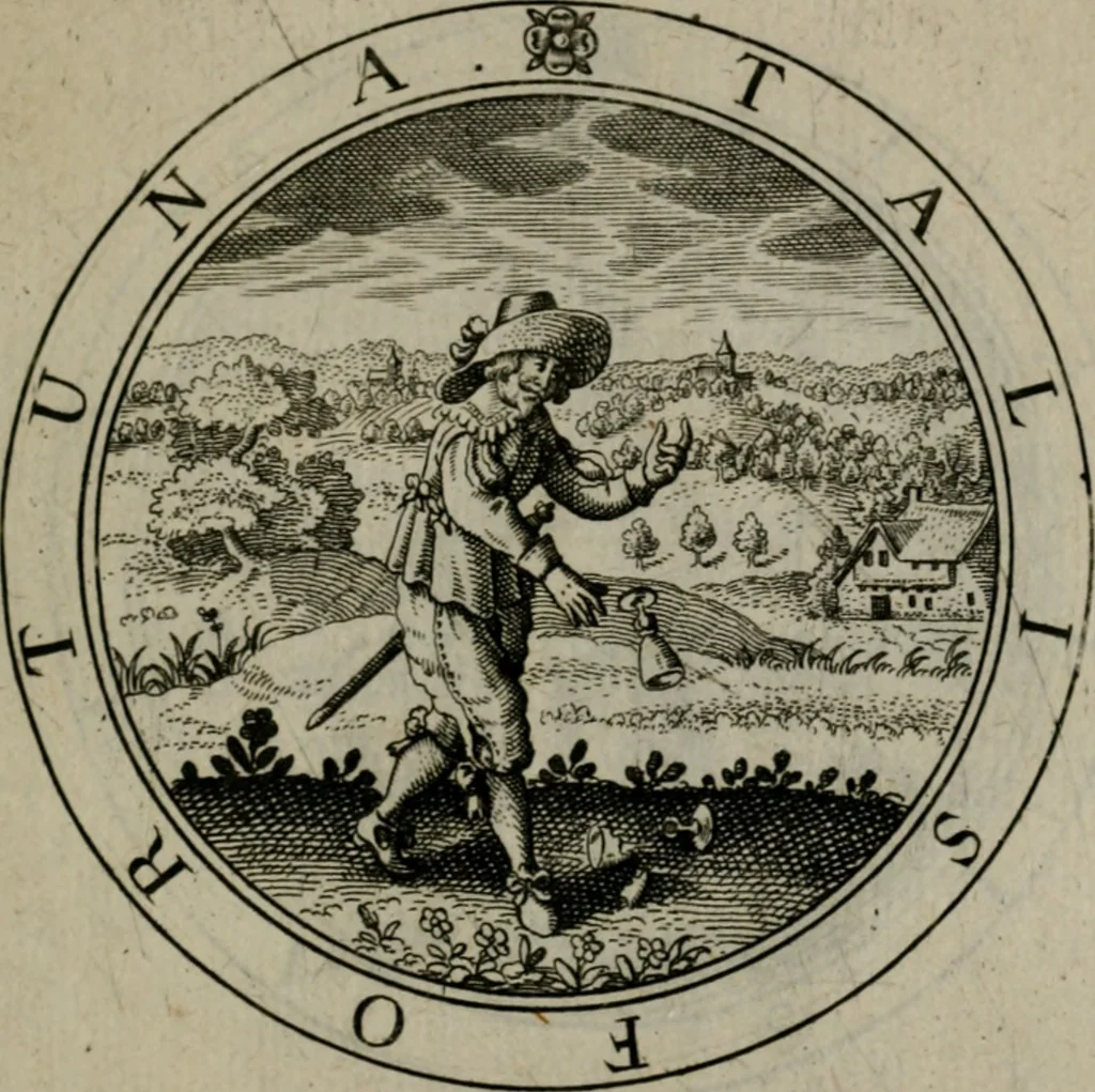 An illustration from Iacobi Bornitii I.C. Emblematum sacrorum et civilium miscellaneorum : sylloge prior [-posterior], 1659, leaf 176
