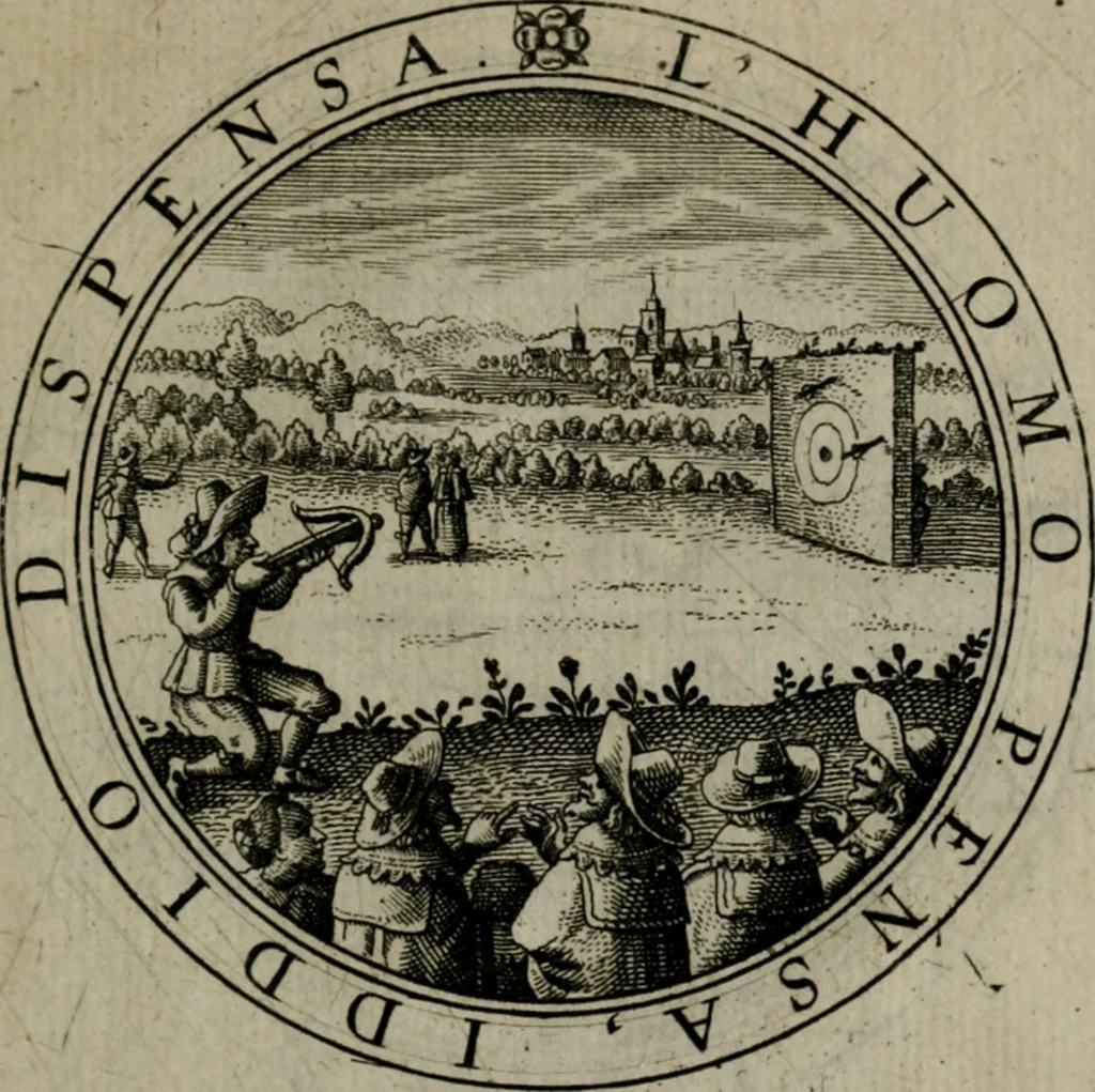 An illustration from Iacobi Bornitii I.C. Emblematum sacrorum et civilium miscellaneorum : sylloge prior [-posterior], 1659, leaf 192