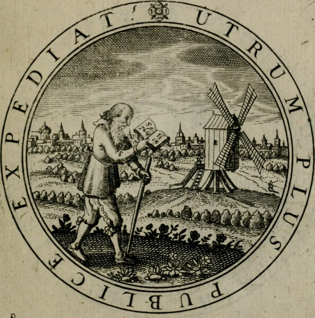 An illustration from Iacobi Bornitii I.C. Emblematum sacrorum et civilium miscellaneorum : sylloge prior [-posterior], 1659, leaf 196