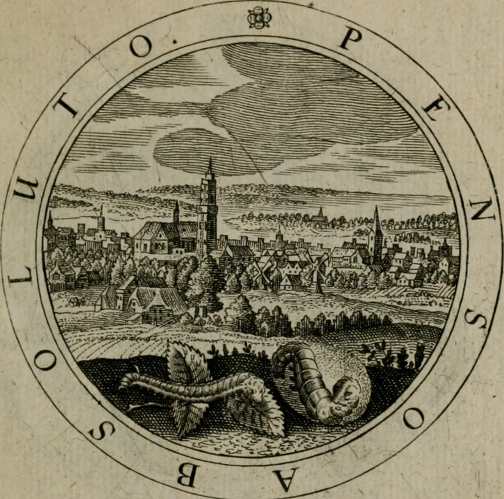 An illustration from Iacobi Bornitii I.C. Emblematum sacrorum et civilium miscellaneorum : sylloge prior [-posterior], 1659, leaf 202