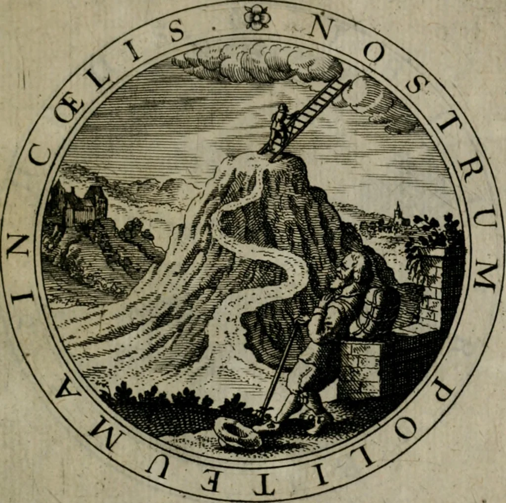 An illustration from Iacobi Bornitii I.C. Emblematum sacrorum et civilium miscellaneorum : sylloge prior [-posterior], 1659, leaf 24