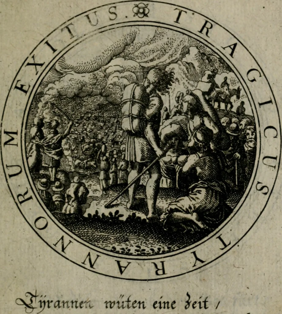 An illustration from Iacobi Bornitii I.C. Emblematum sacrorum et civilium miscellaneorum : sylloge prior [-posterior], 1659, leaf 32