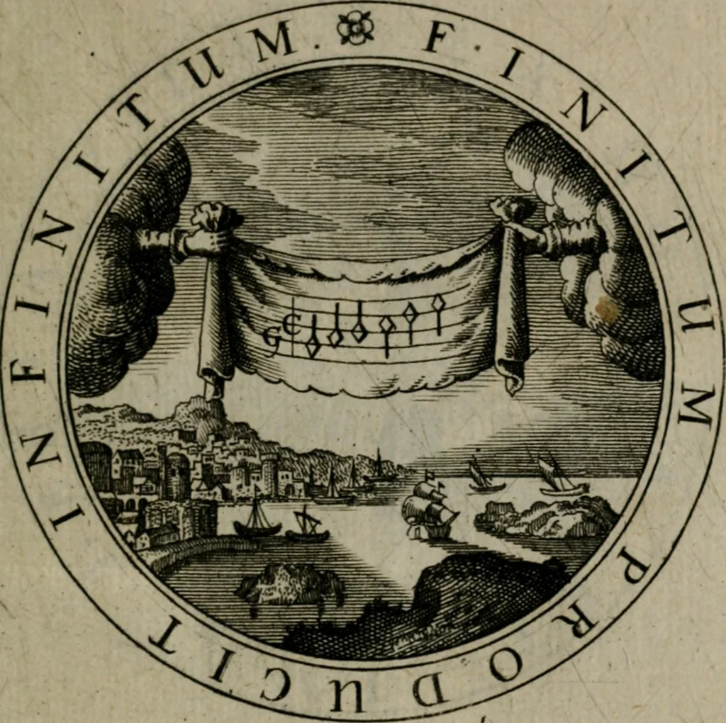 An illustration from Iacobi Bornitii I.C. Emblematum sacrorum et civilium miscellaneorum : sylloge prior [-posterior], 1659, leaf 52