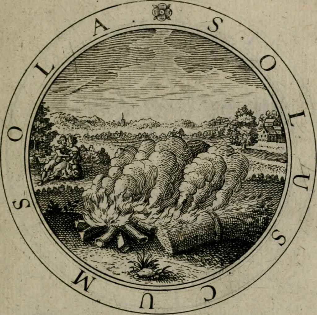 An illustration from Iacobi Bornitii I.C. Emblematum sacrorum et civilium miscellaneorum : sylloge prior [-posterior], 1659, leaf 56