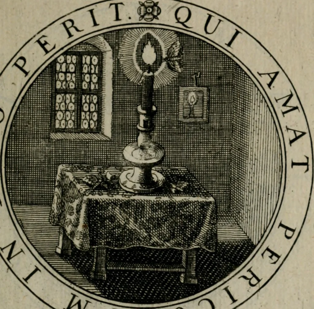 An illustration from Iacobi Bornitii I.C. Emblematum sacrorum et civilium miscellaneorum : sylloge prior [-posterior], 1659, leaf 66