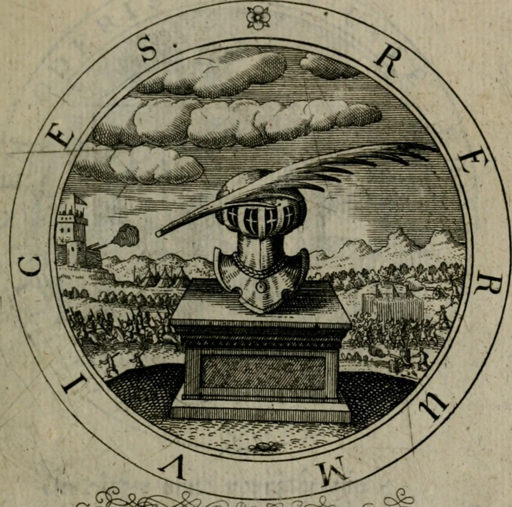 An illustration from Iacobi Bornitii I.C. Emblematum sacrorum et civilium miscellaneorum : sylloge prior [-posterior], 1659, leaf 76