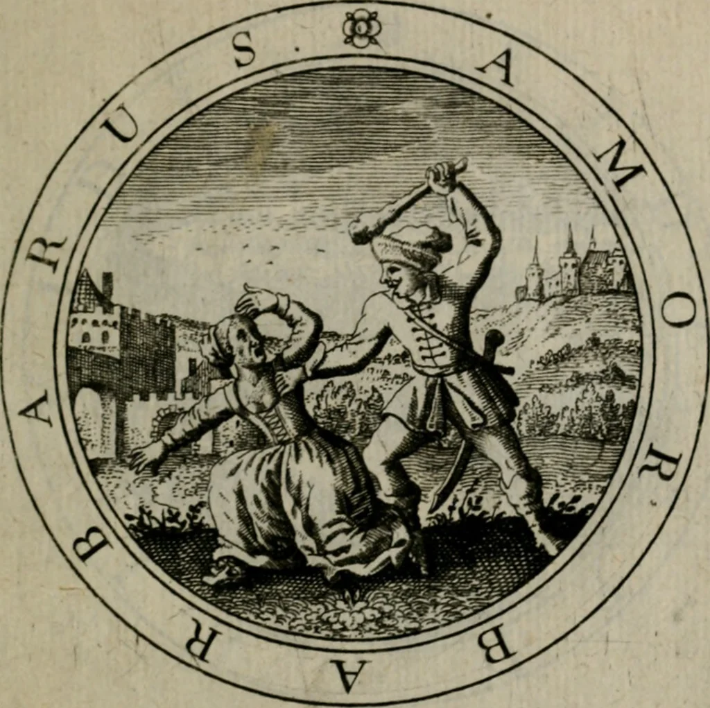 An illustration from Iacobi Bornitii I.C. Emblematum sacrorum et civilium miscellaneorum : sylloge prior [-posterior], 1659, leaf 86