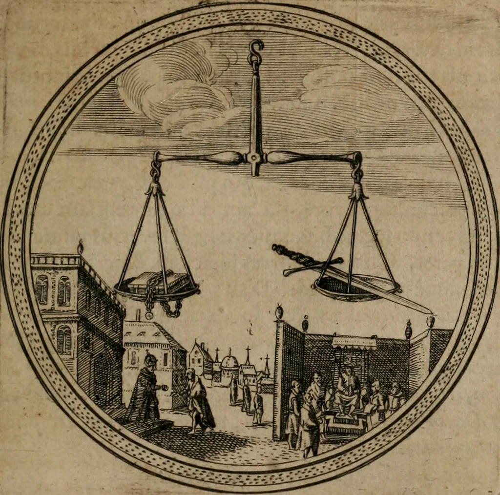 An illustration from Iacobi â Bruck Angermunt cogn. Emblemata Politica : Quibus ea, quæ ad principatum spectant, breviter demonstrantur, singuloru[m] verò explicatio fusius proponitur ; Opus novum, 1618, leaf 102