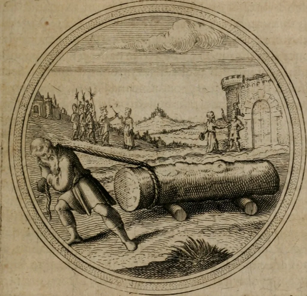 An illustration from Iacobi â Bruck Angermunt cogn. Emblemata Politica : Quibus ea, quæ ad principatum spectant, breviter demonstrantur, singuloru[m] verò explicatio fusius proponitur ; Opus novum, 1618, leaf 126