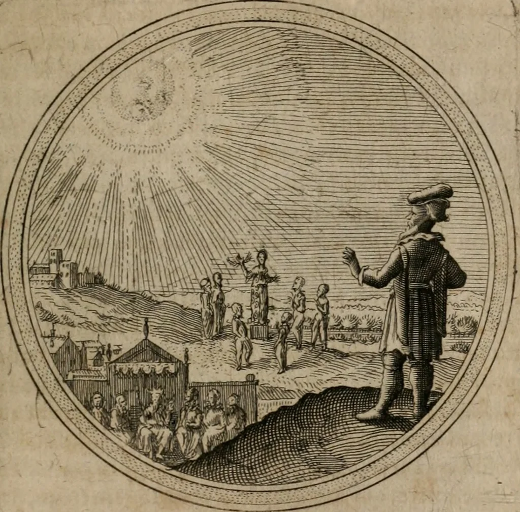 An illustration from Iacobi â Bruck Angermunt cogn. Emblemata Politica : Quibus ea, quæ ad principatum spectant, breviter demonstrantur, singuloru[m] verò explicatio fusius proponitur ; Opus novum, 1618, leaf 130