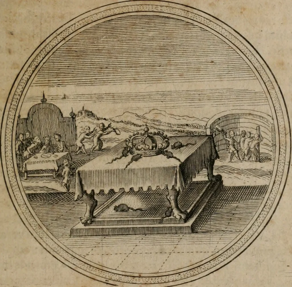 An illustration from Iacobi â Bruck Angermunt cogn. Emblemata Politica : Quibus ea, quæ ad principatum spectant, breviter demonstrantur, singuloru[m] verò explicatio fusius proponitur ; Opus novum, 1618, leaf 150