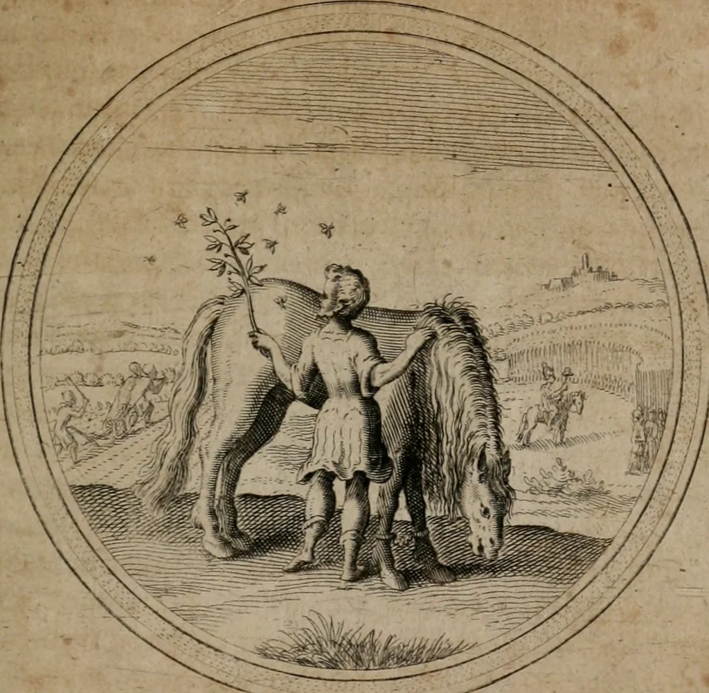 An illustration from Iacobi â Bruck Angermunt cogn. Emblemata Politica : Quibus ea, quæ ad principatum spectant, breviter demonstrantur, singuloru[m] verò explicatio fusius proponitur ; Opus novum, 1618, leaf 206